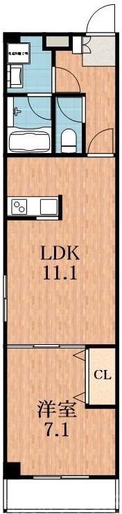 生野東の完工年月(2017年12月)築の賃貸マンションの間取り