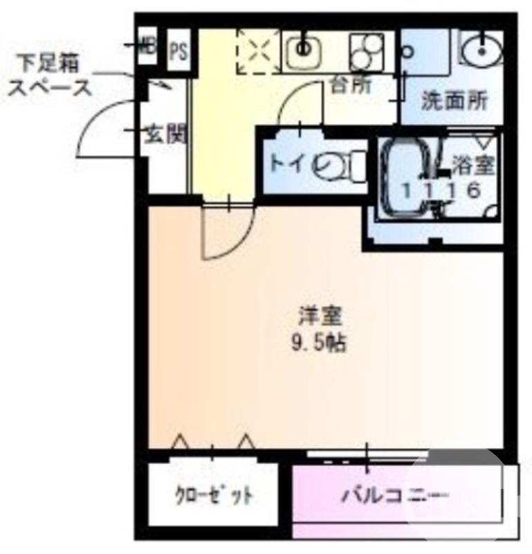 浅香山町の完工年月(2022年5月)築の賃貸アパートの間取り
