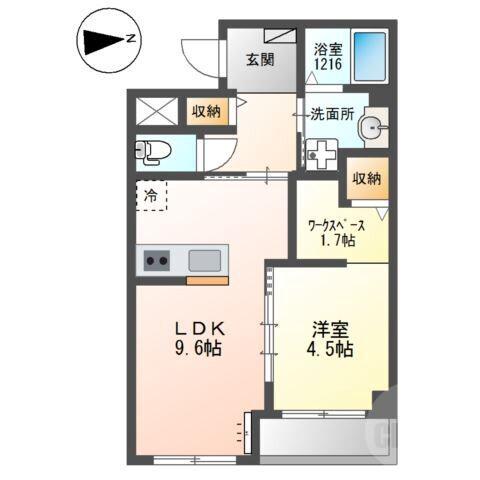 鳥飼八防の完工年月(2026年4月)築の賃貸マンションの間取り