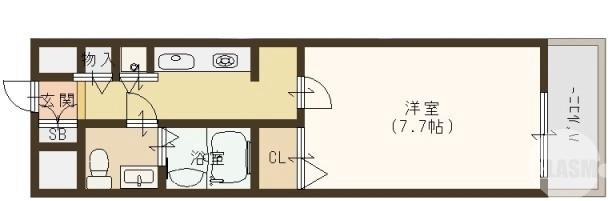 金岡町の完工年月(2004年10月)築の賃貸マンションの間取り