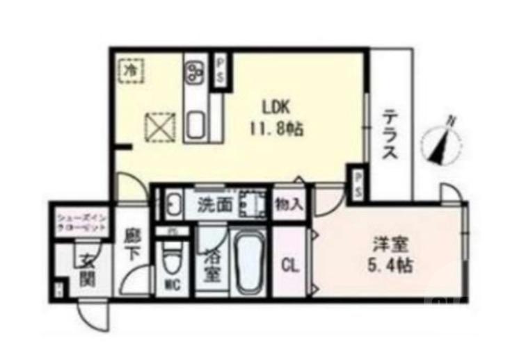 小松の完工年月(2026年6月)築の賃貸アパートの間取り