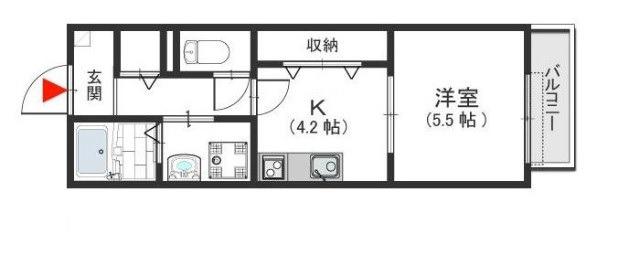 長曽根町の完工年月(2010年9月)築の賃貸アパートの間取り