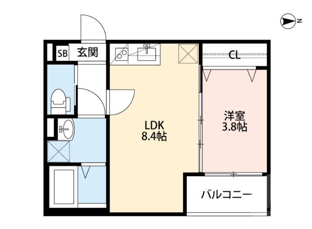 瑞光の完工年月（2018年5月）築の賃貸アパートの間取り