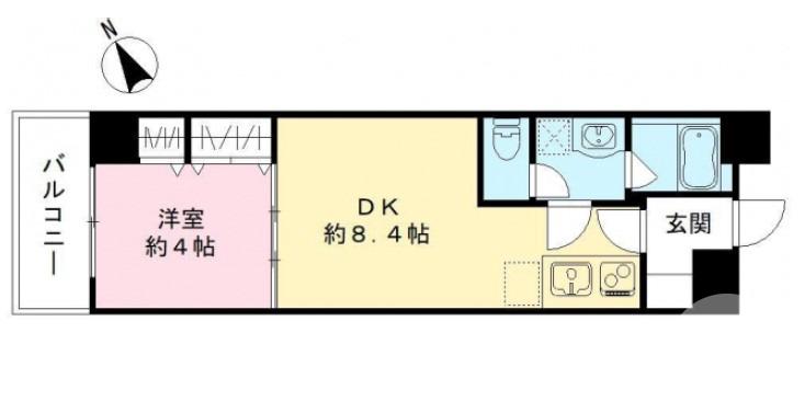 竜神橋町の完工年月(2020年2月)築の賃貸マンションの間取り