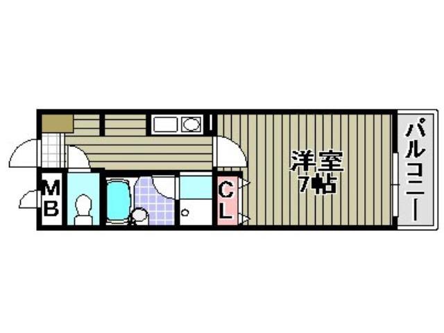百舌鳥西之町の完工年月(1997年11月)築の賃貸マンションの間取り