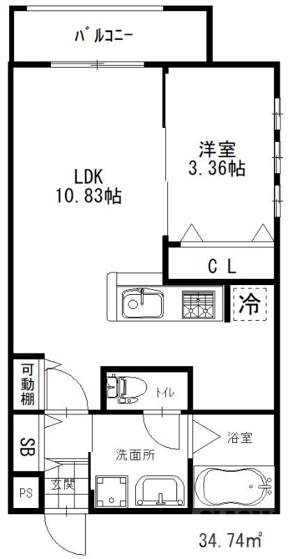 淡路の完工年月(2023年8月)築の賃貸アパートの間取り