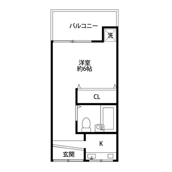 下新庄の完工年月(1964年6月)築の賃貸アパートの間取り