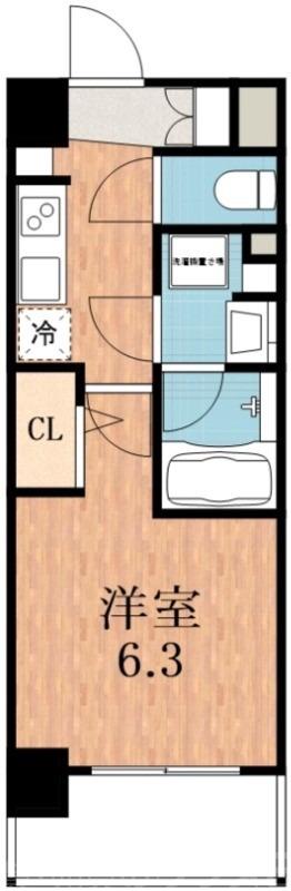美章園の完工年月(2022年3月)築の賃貸マンションの間取り