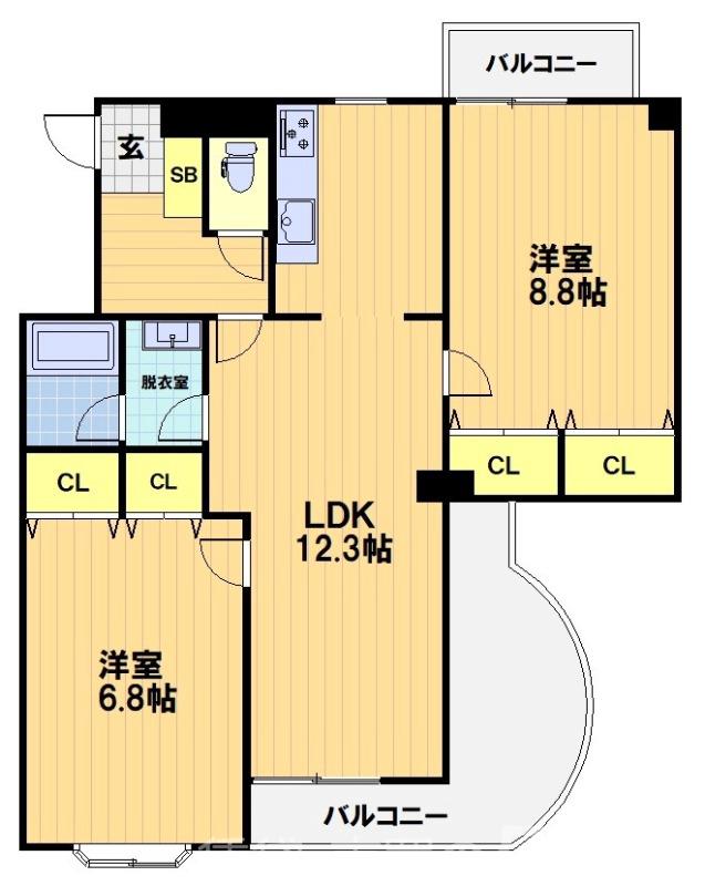 ランブラス桂川の間取り