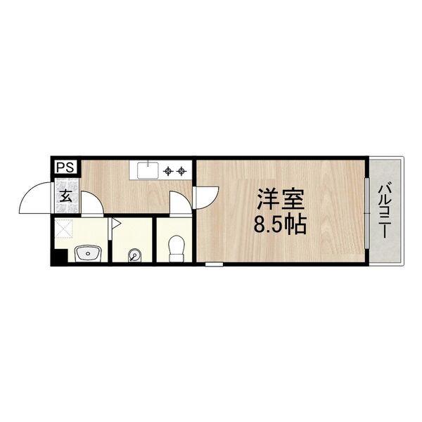 岸部中の完工年月(2008年2月)築の賃貸マンションの間取り