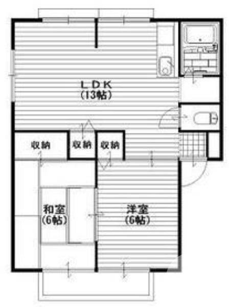 天美我堂の完工年月(1993年3月)築の賃貸アパートの間取り