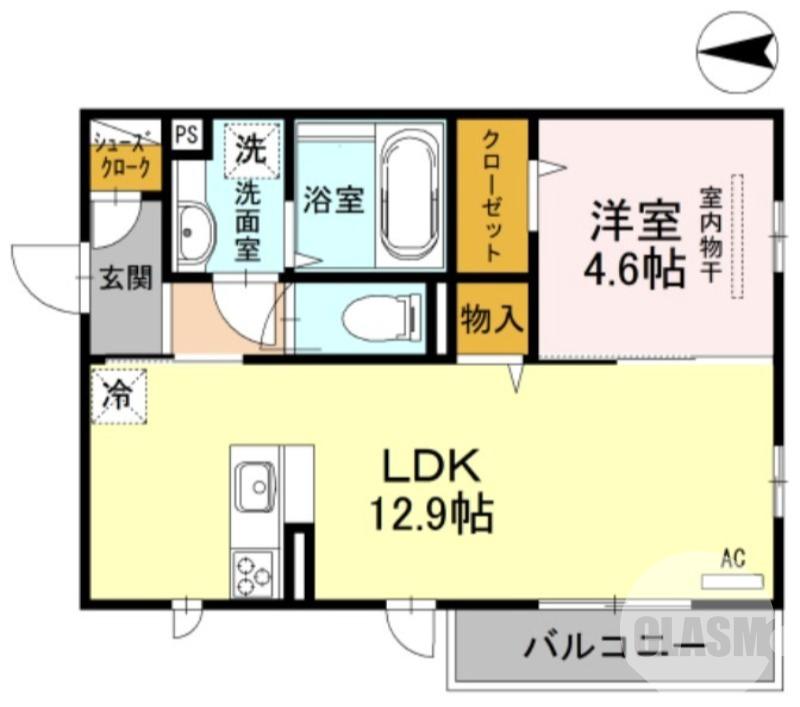 神野町の完工年月(2017年9月)築の賃貸アパートの間取り