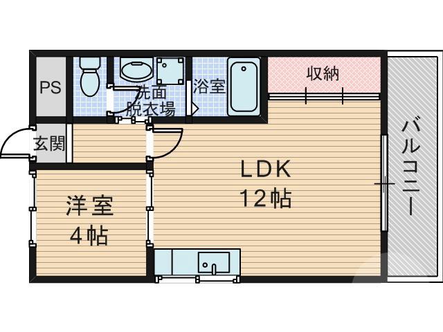 豊里の完工年月(1988年3月)築の賃貸マンションの間取り