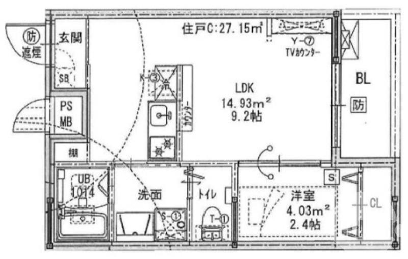 七道西町の完工年月(2025年4月)築の賃貸マンションの間取り