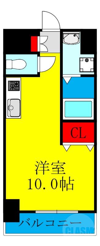 東中島の完工年月(2011年1月)築の賃貸マンションの間取り