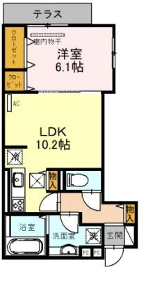 長居東の完工年月(2021年7月)築の賃貸アパートの間取り