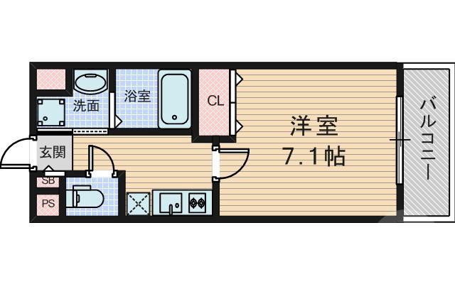 東淡路の完工年月(2016年1月)築の賃貸マンションの間取り