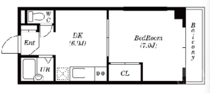 元町の完工年月(1998年4月)築の賃貸マンションの間取り