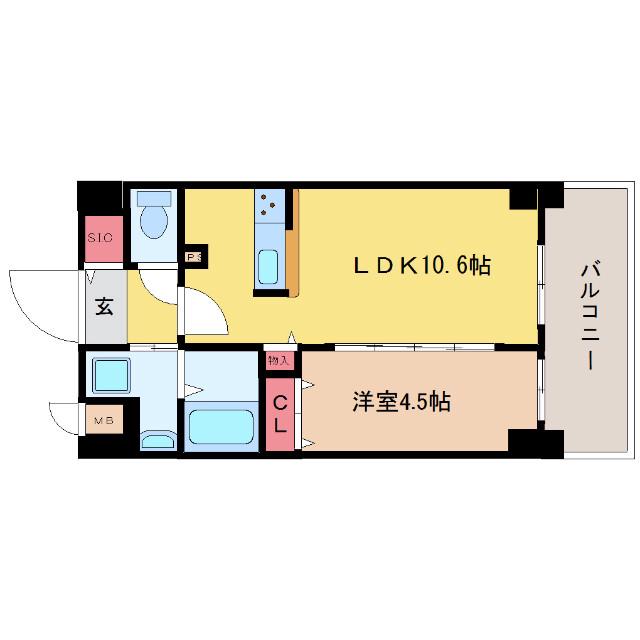 東三国の完工年月（2019年2月）築の賃貸マンションの間取り