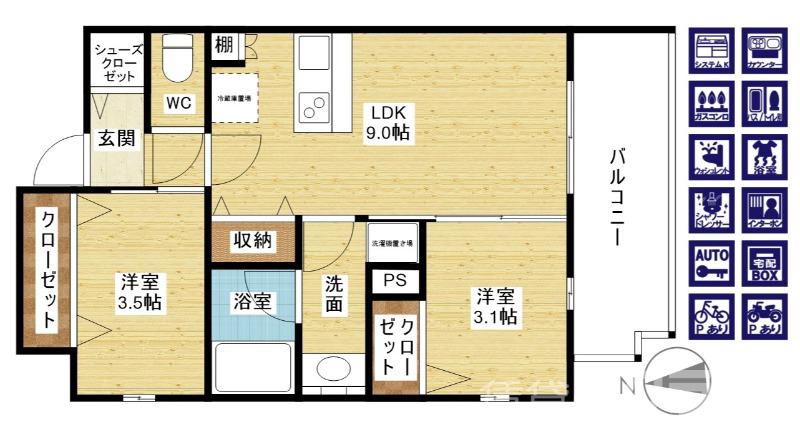 スプランディッド新大阪VIIIの間取り