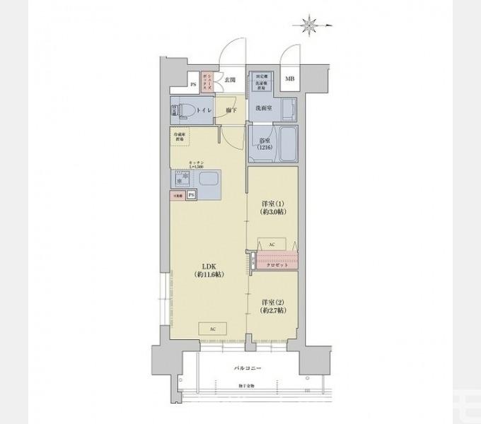 リシュドール梅小路の間取り