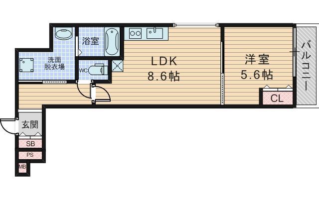 瑞光の完工年月(2017年9月)築の賃貸アパートの間取り