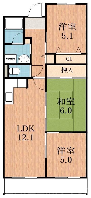 ヒルサイド四天王寺東の間取り