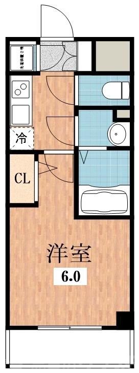 旭町の完工年月(2023年6月)築の賃貸マンションの間取り