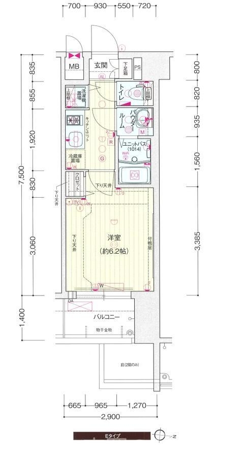 プレサンス京都鴨川の間取り