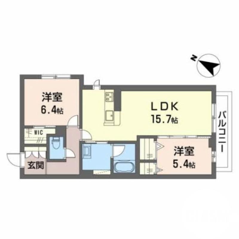 草尾の完工年月(2023年8月)築の賃貸アパートの間取り