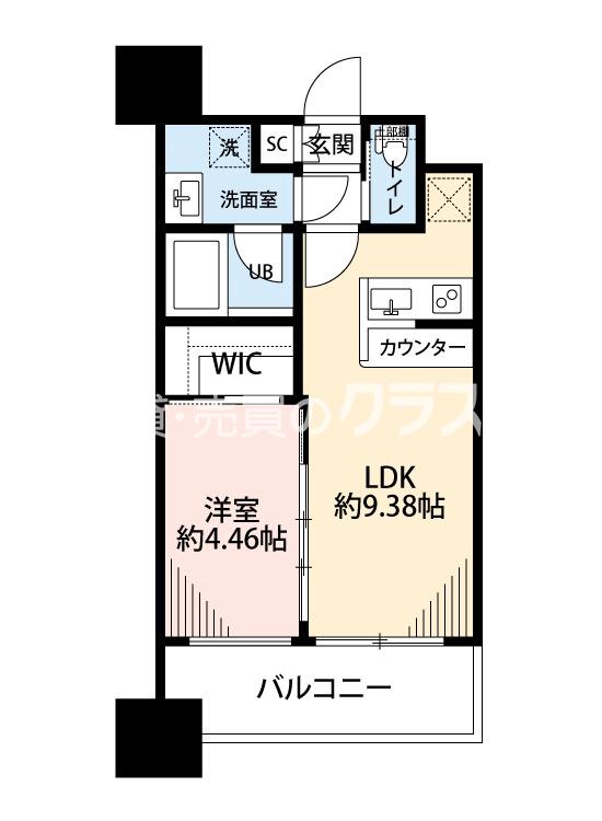 塩草の完工年月(2022年11月)築の賃貸マンションの間取り