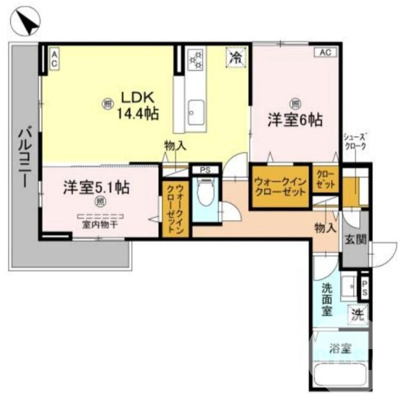 中百舌鳥町の完工年月(2026年8月)築の賃貸アパートの間取り