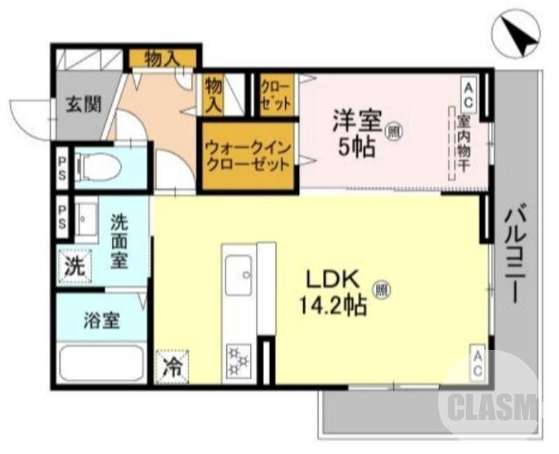 中百舌鳥町の完工年月(2026年8月)築の賃貸アパートの間取り