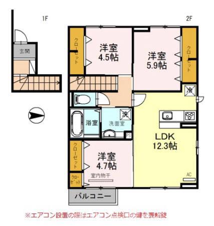 パークヒル岩倉の間取り