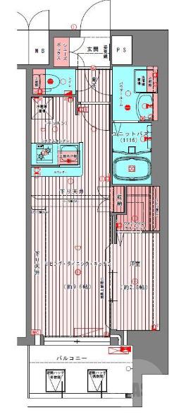 上新庄の完工年月(2025年4月)築の賃貸マンションの間取り