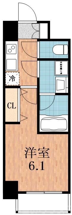 大道の完工年月(2023年3月)築の賃貸マンションの間取り