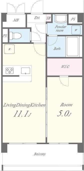真砂の完工年月(2009年2月)築の賃貸マンションの間取り