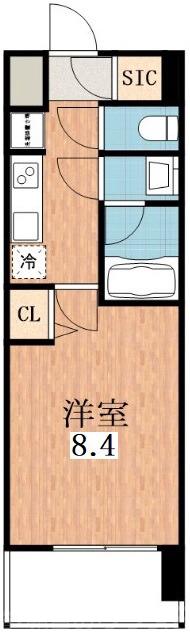桑津の完工年月(2019年8月)築の賃貸マンションの間取り