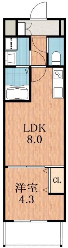 梅南の完工年月(2024年8月)築の賃貸マンションの間取り