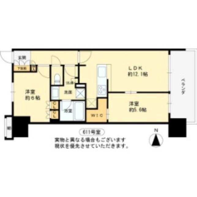 上新庄の完工年月(2025年1月)築の賃貸マンションの間取り