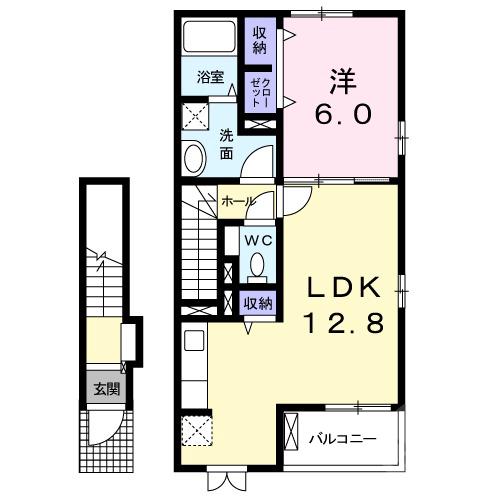 鳥飼和道の完工年月(2014年3月)築の賃貸アパートの間取り