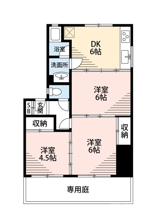 閤師マンションの間取り