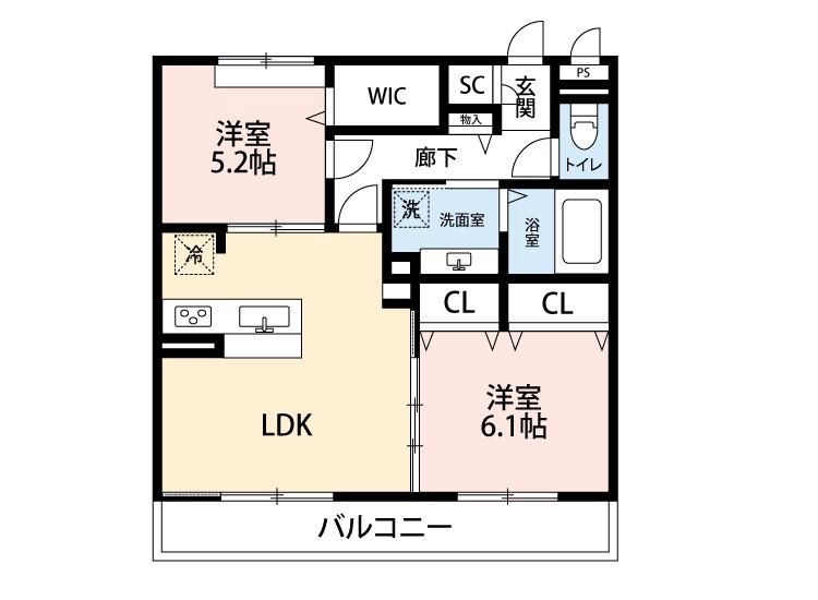 浜寺石津町東の完工年月(2019年12月)築の賃貸アパートの間取り