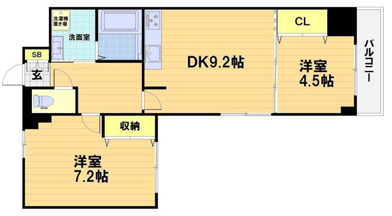 第45長栄シャルト五条の間取り