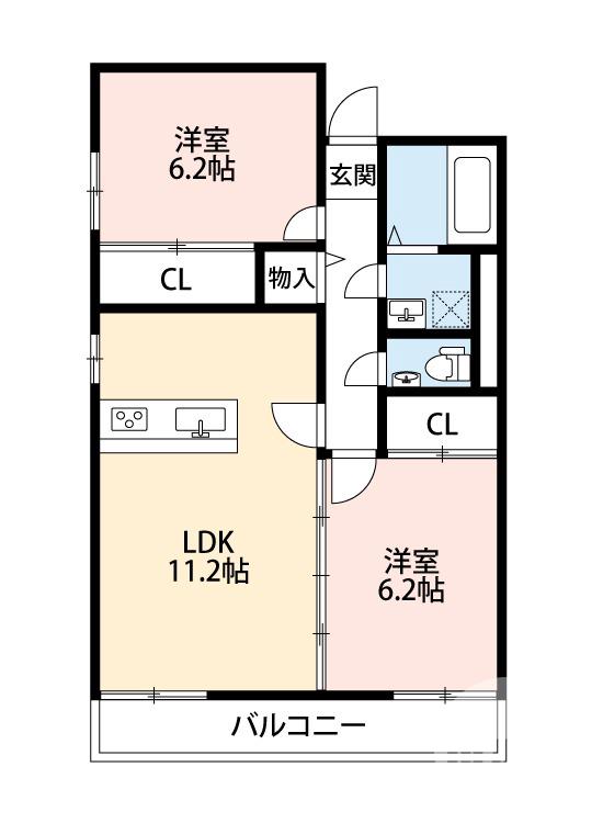 日置荘西町の完工年月(2021年9月)築の賃貸アパートの間取り