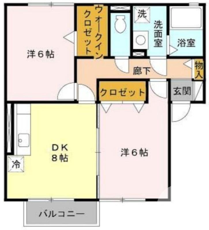 中田出井町の完工年月(2004年12月)築の賃貸アパートの間取り