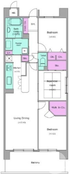 鳳西町の完工年月(2007年10月)築の賃貸マンションの間取り