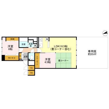 山田西の完工年月(1973年3月)築の賃貸マンションの間取り