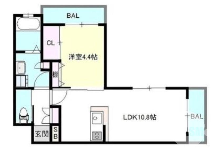 西湊町の完工年月(2020年2月)築の賃貸アパートの間取り