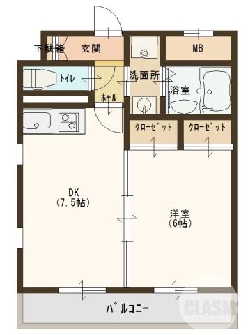 百舌鳥赤畑町の完工年月(2005年2月)築の賃貸マンションの間取り